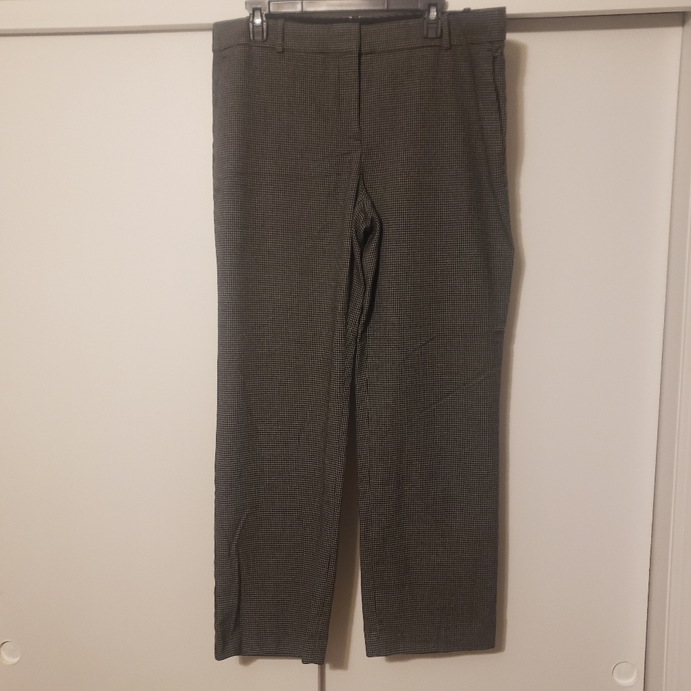 Ann Taylor Sz 14 Black & White Check Pant Trouser for Fall, Winter, Spring